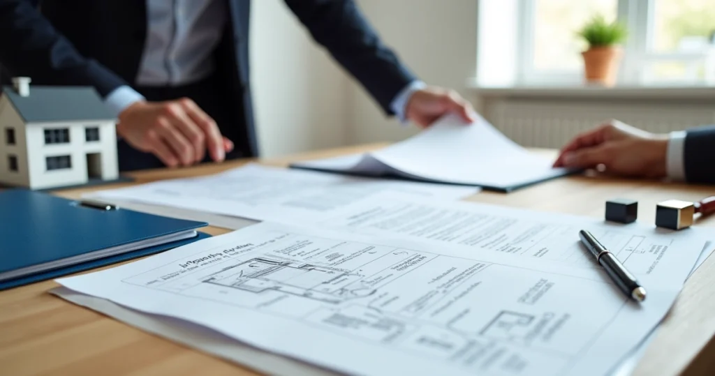 Mesa com documentos para regularizar imóvel em 2025