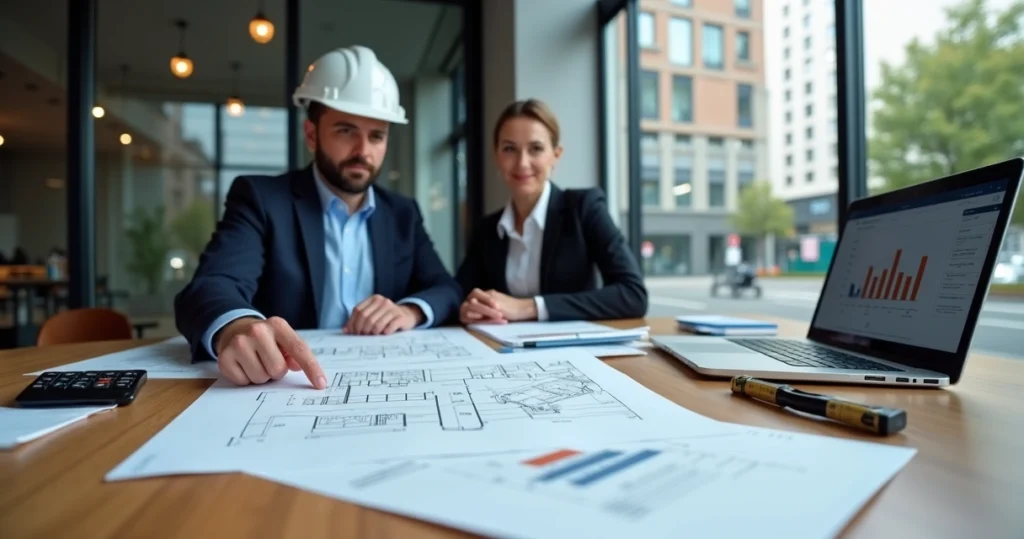 Perito analisa laudo técnico de aluguel em escritório de advocacia